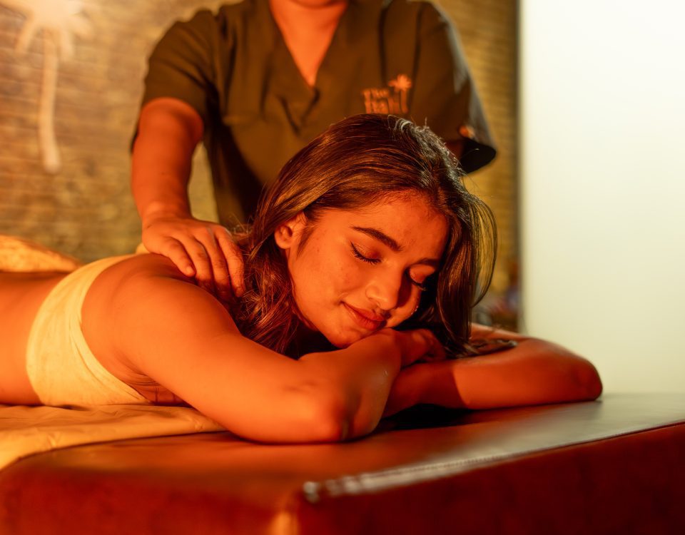 Aromatherapy vs hot oil massage comparison showing two relaxing spa treatments at The Bali Spa in Hyderabad.